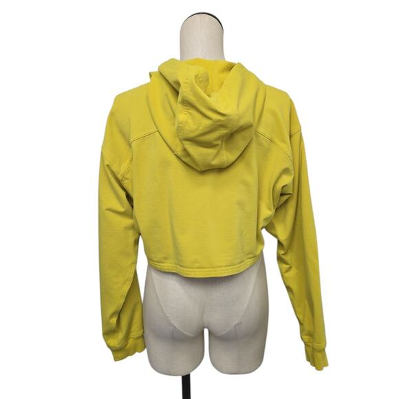 Lululemon All Yours Cropped Athletic Hoodie Womens Size 12 Yellow Athleisure‎ - Picture 2 of 7